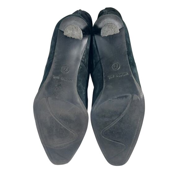 WHITE MOUNTAIN! BLACK GENUINE SUEDE LEATHER SCRUNCHY BOHO CHIC BOOTS! SZ 7.5M - Picture 10 of 11